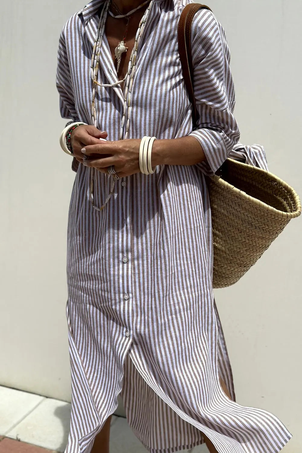 Sienna™ Modern striped shirt dress
