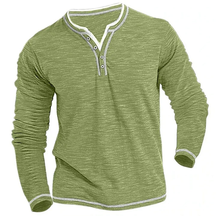 Timo™ long-sleeve shirt with V-neck