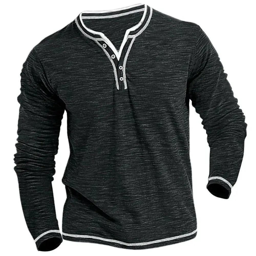 Timo™ long-sleeve shirt with V-neck