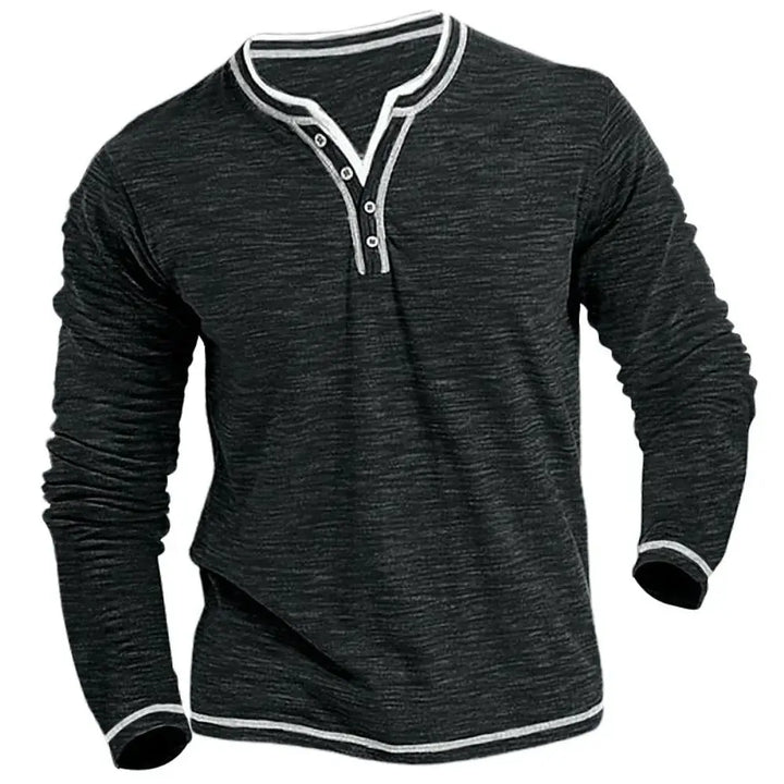 Timo™ long-sleeve shirt with V-neck