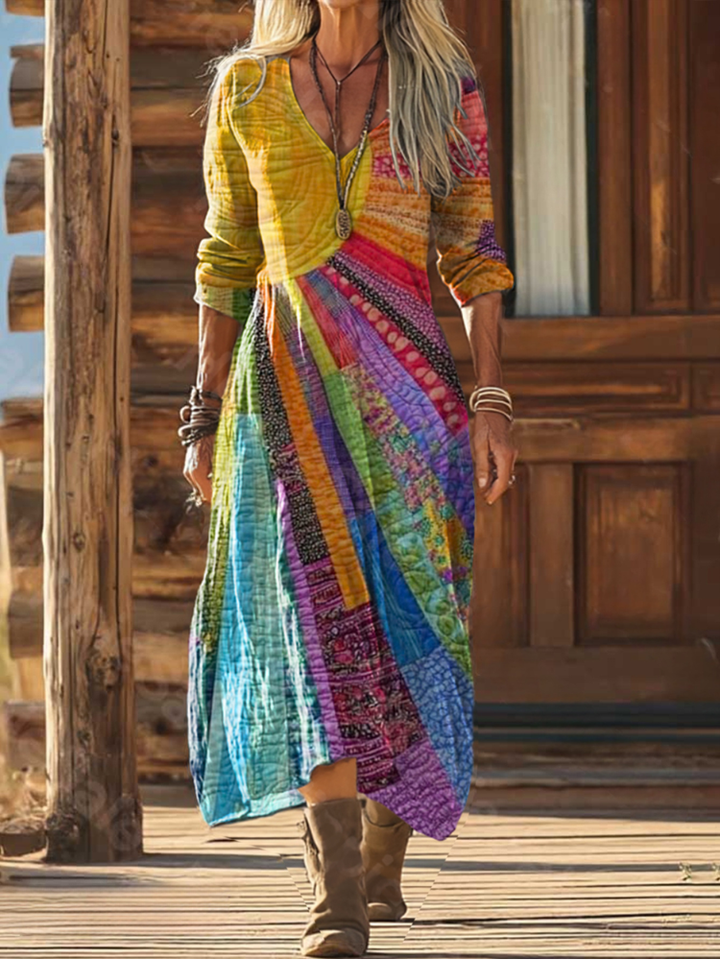 Solenne™ Bohemian Design Dress