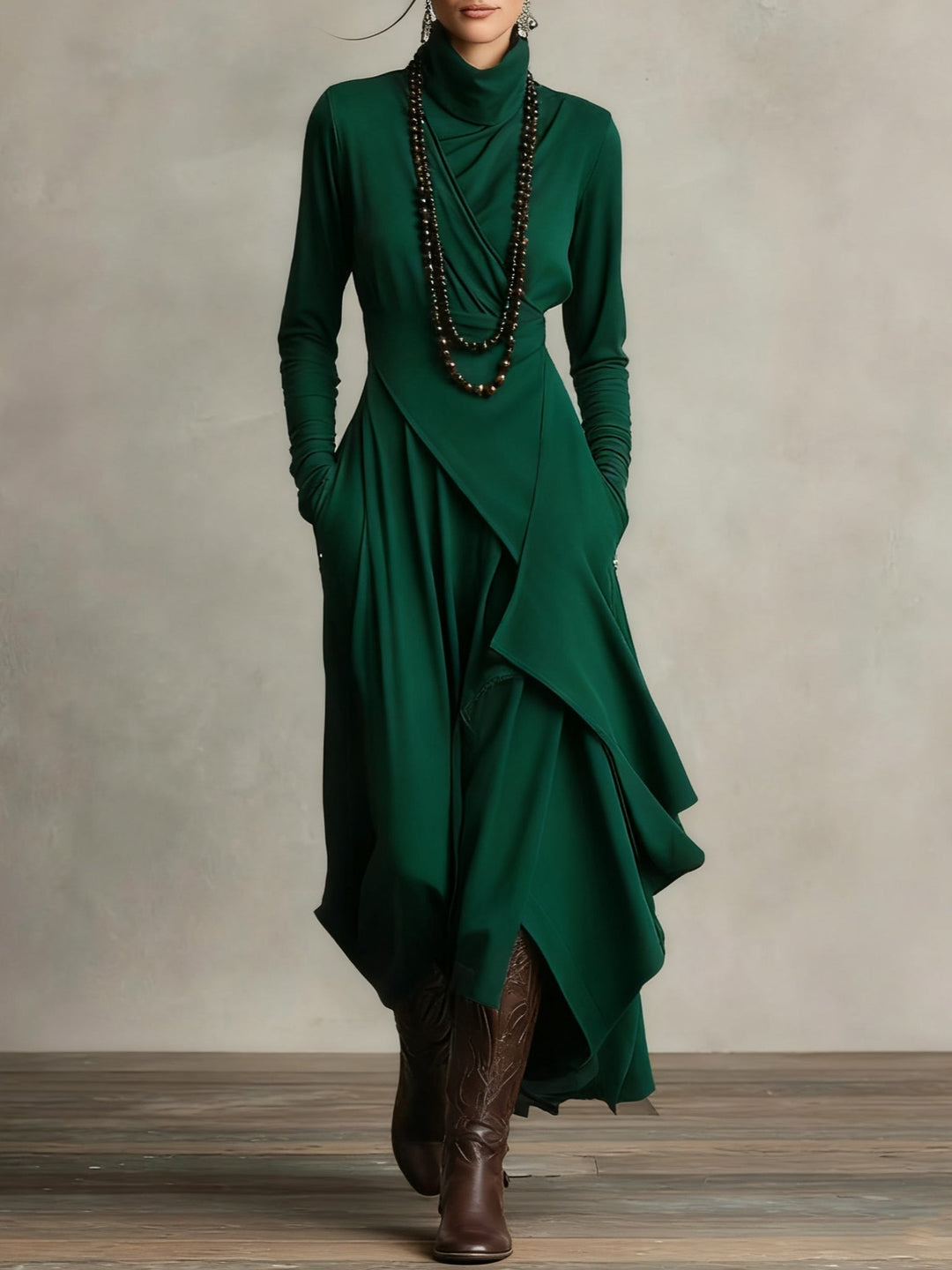 Dravelle™ Draped Maxi Dress