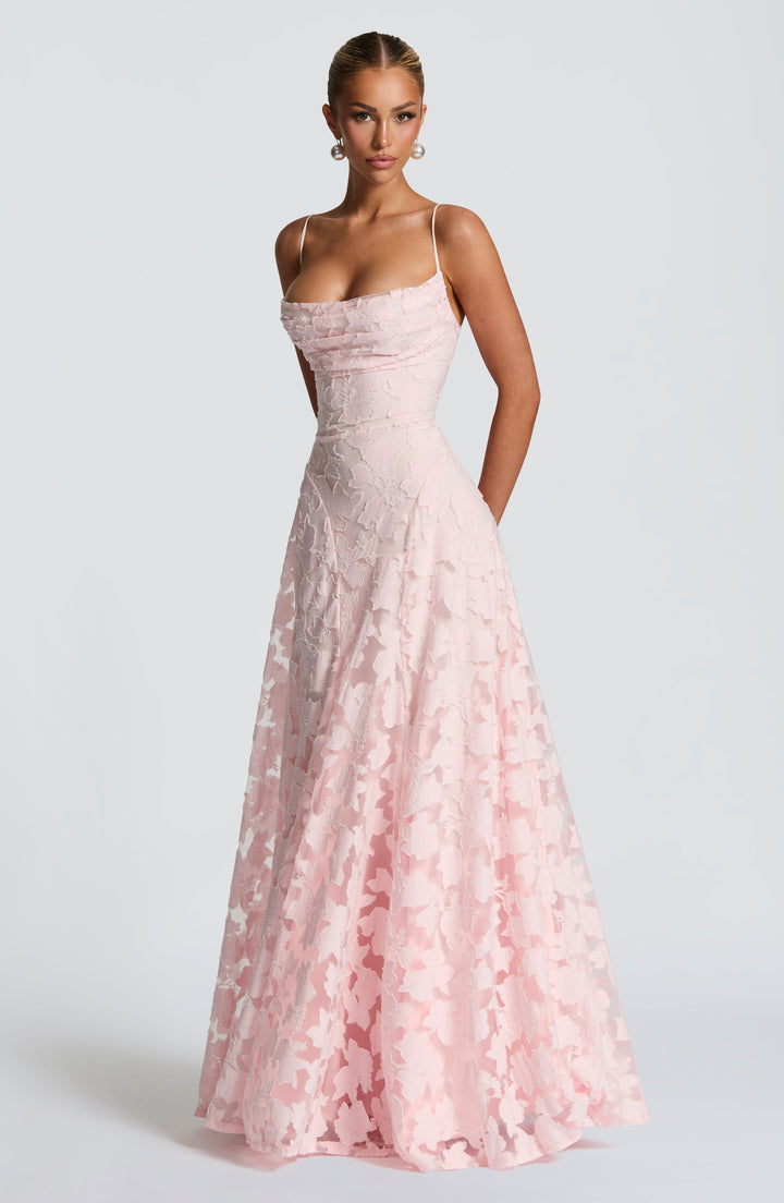 Ysolde™ corset maxi dress with lace detail