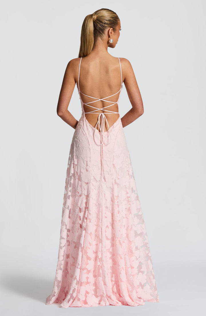 Ysolde™ corset maxi dress with lace detail
