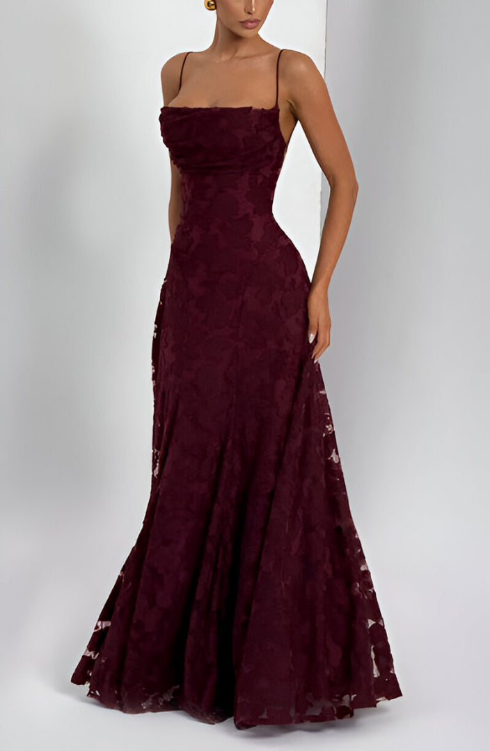 Ysolde™ corset maxi dress with lace detail