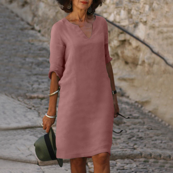 Zelina™ dress with V-neckline