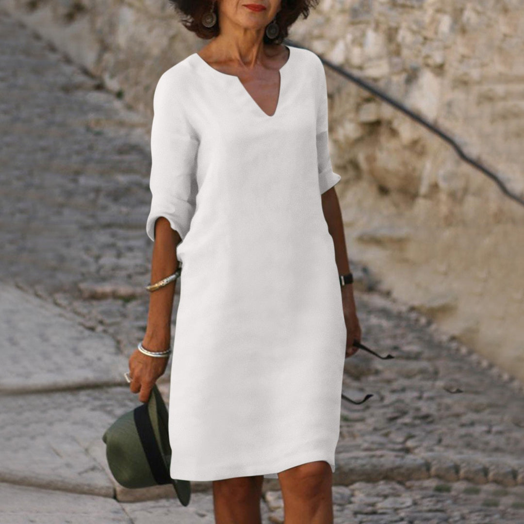 Zelina™ dress with V-neckline