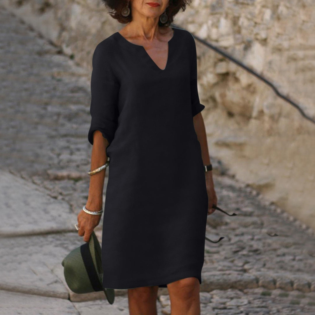Zelina™ dress with V-neckline