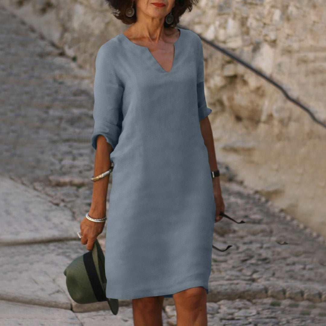 Zelina™ dress with V-neckline