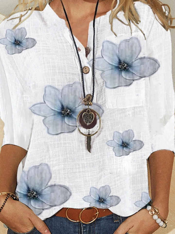 Floria™ Printed Button Blouse