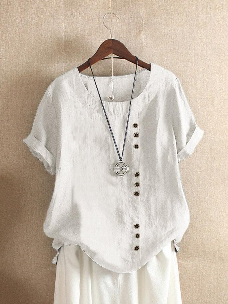 Brenza™ Loose Button Blouse