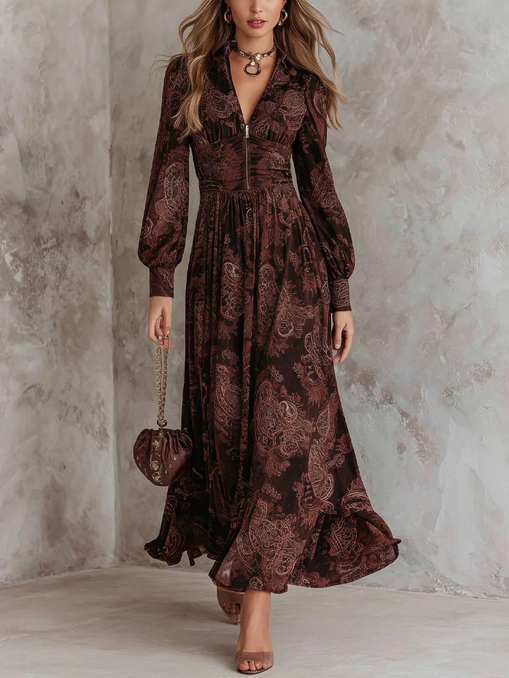Amvexa™ Paisley Zip Maxi