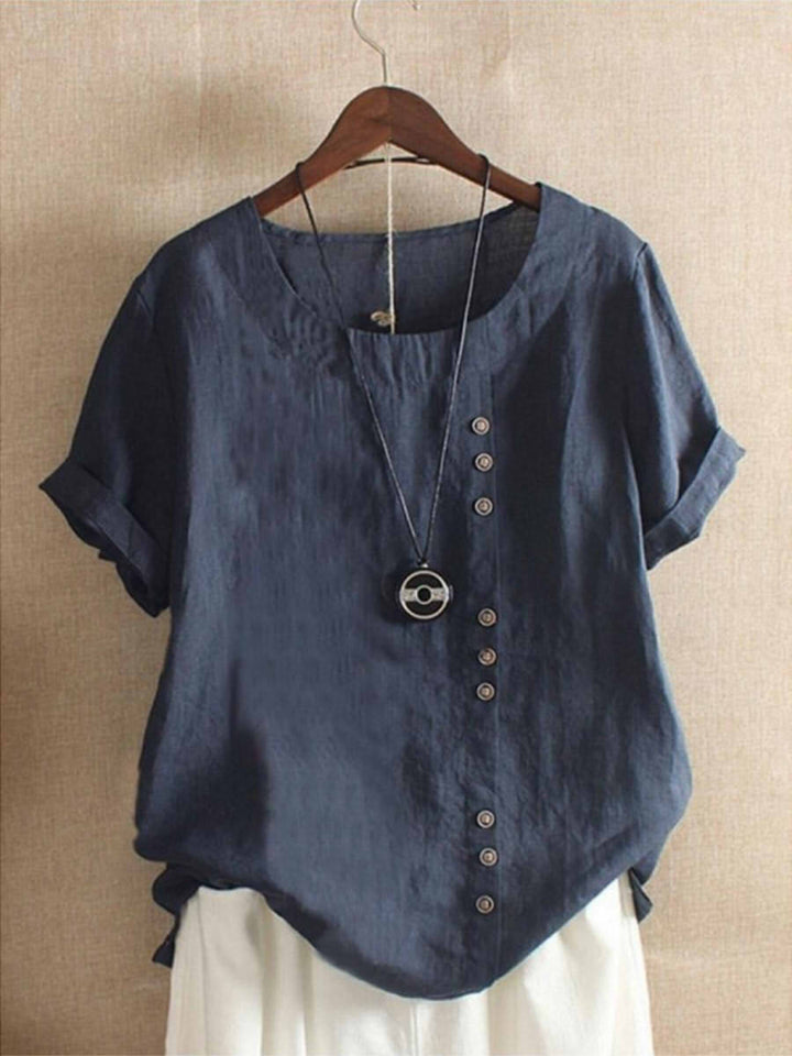 Brenza™ Loose Button Blouse