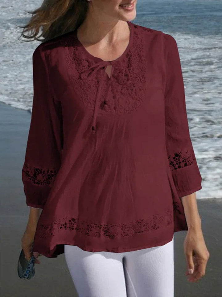 Cavelle™ Lace Sleeve Shirt