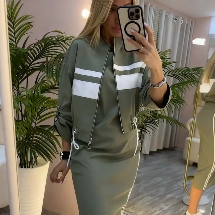 Kavira™ Collar Jacket Dress Set
