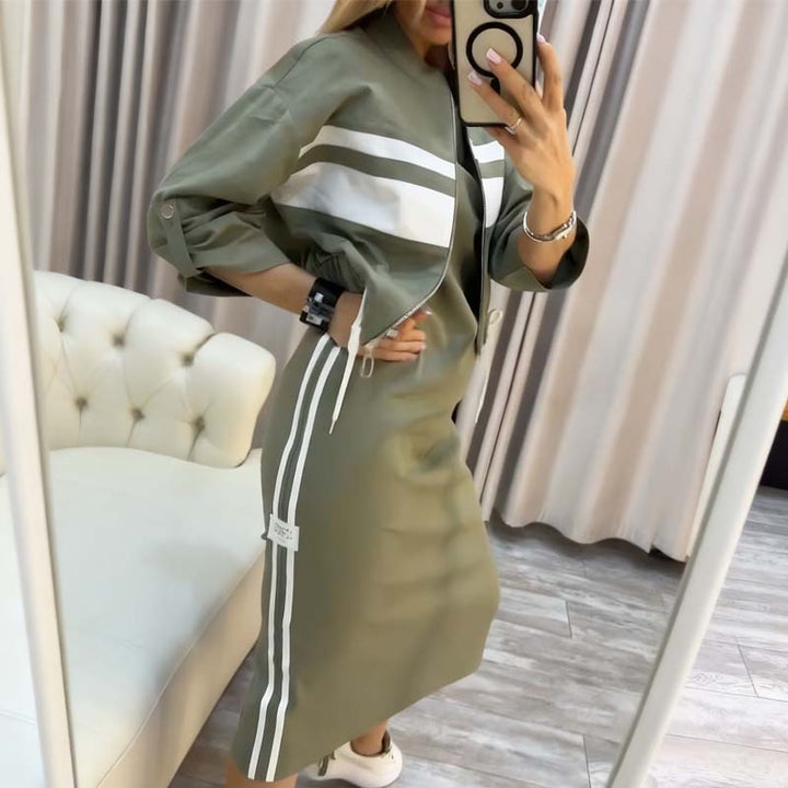 Kavira™ Collar Jacket Dress Set