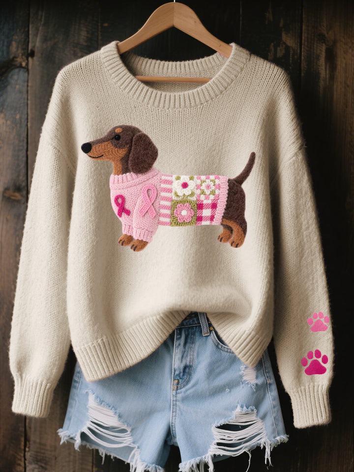 Naorin™ knitted sweater with design